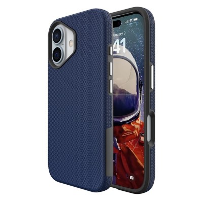„TUKU“ Shockproof kõva silikoonümbris - tumesinine (iPhone 16)