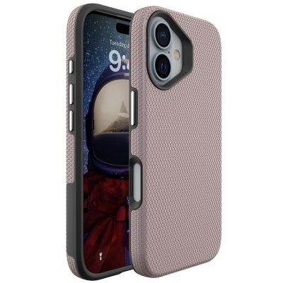 „TUKU“ Shockproof kõva silikoonümbris - roosa (iPhone 16)
