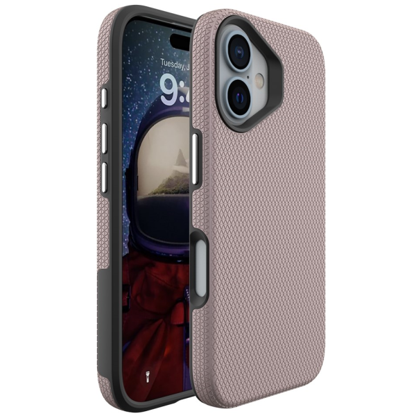 „TUKU“ Shockproof kõva silikoonümbris - roosa (iPhone 16)