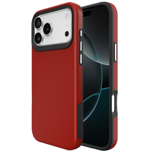 „TUKU“ Shockproof kõva silikoonümbris - punane (iPhone 17 Pro)