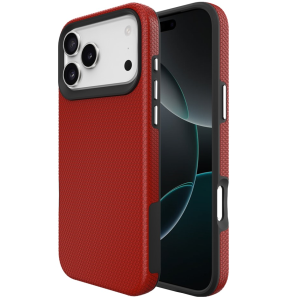 „TUKU“ Shockproof kõva silikoonümbris - punane (iPhone 17 Pro Max)