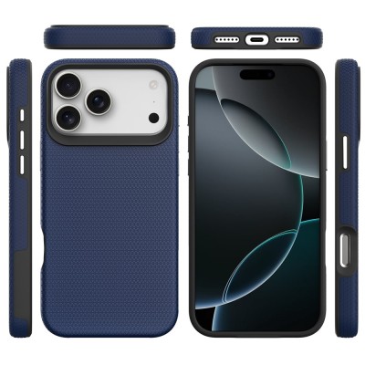 „TUKU“ Shockproof kõva silikoonümbris - tumesinine (iPhone 17 Pro Max)