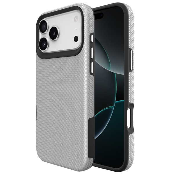 „TUKU“ Shockproof kõva silikoonümbris - hõbedane (iPhone 17 Pro Max)