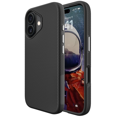 „TUKU“ Shockproof kõva silikoonümbris - must (iPhone 17)