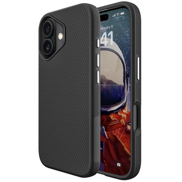 „TUKU“ Shockproof kõva silikoonümbris - must (iPhone 17)