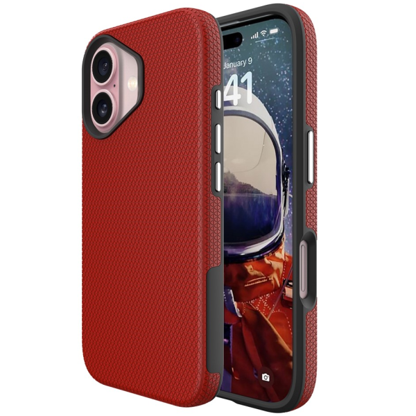 „TUKU“ Shockproof kõva silikoonümbris - punane (iPhone 17)