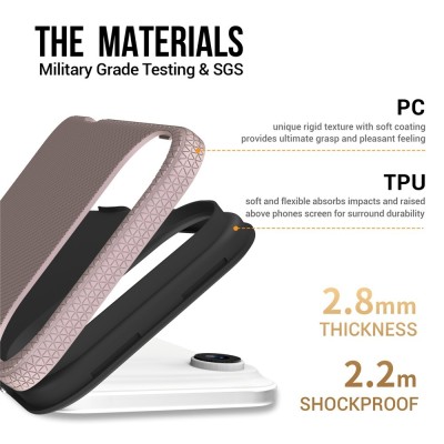 "TUKU“ Shockproof kõva silikoonümbris - roosa (iPhone Air)