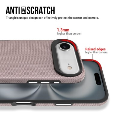 "TUKU“ Shockproof kõva silikoonümbris - roosa (iPhone Air)
