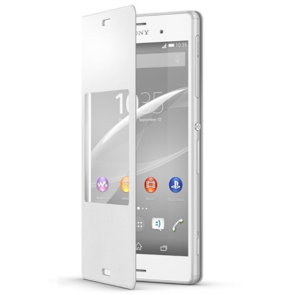 „Sony“ Style Cover Window tahke kaaned - valge (Xperia Z3)