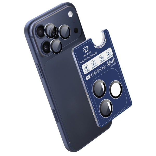 "DUX DUCIS" tagakaamera kaitseklaas 0.3 mm - must (iPhone 17 Pro Max / iPhone 17 Pro)