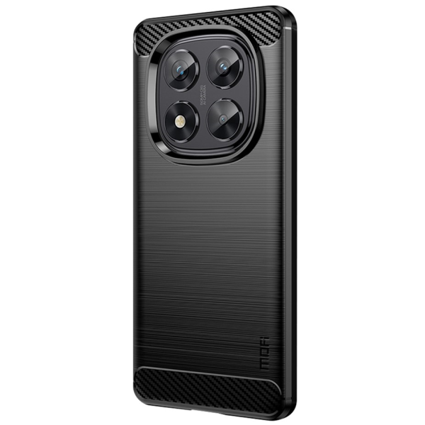 „Mofi“ Carbon Kõva silikoon (TPU) kaaned - must (Redmi Note 14 Pro 5G)