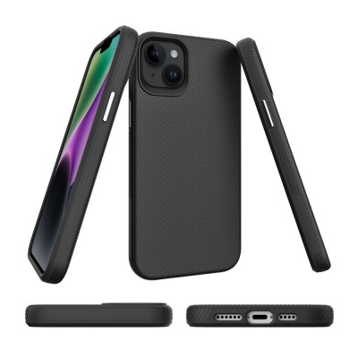 „TUKU“ Shockproof kõva silikoonümbris - must (iPhone 15)