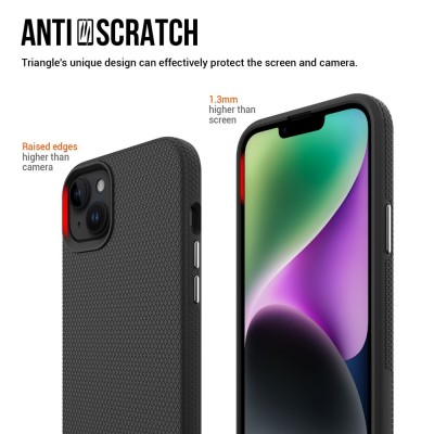 „TUKU“ Shockproof kõva silikoonümbris - must (iPhone 15)