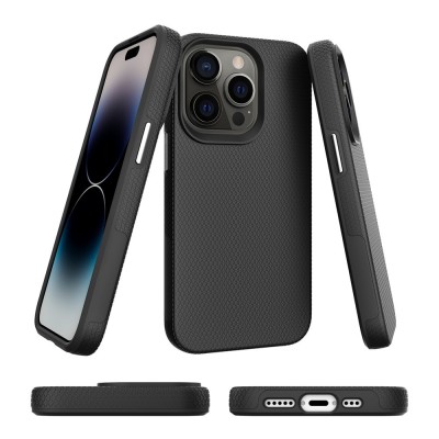 „TUKU“ Shockproof kõva silikoonümbris - must (iPhone 15 Pro)