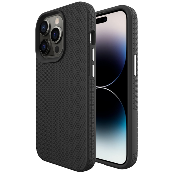 „TUKU“ Shockproof kõva silikoonümbris - must (iPhone 15 Pro)