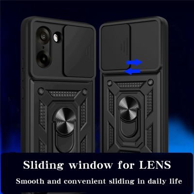 "AMORUS" Kickstand Tugevdatud turvalisus ümbris - must (OnePlus Nord CE5 / Ace 5 Racing)