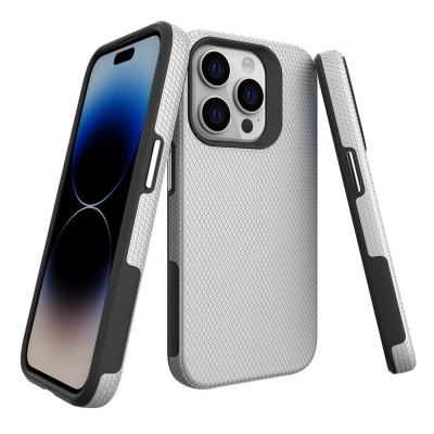 „TUKU“ Shockproof kõva silikoonümbris - hõbedane (iPhone 16 Pro Max)