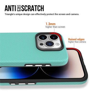 „TUKU“ Shockproof kõva silikoonümbris - roheline (iPhone 16 Pro)
