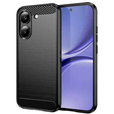 "AILES" Carbon kõva silikoon (TPU) ümbris – must (Poco X8 Pro / Redmi Turbo 5)