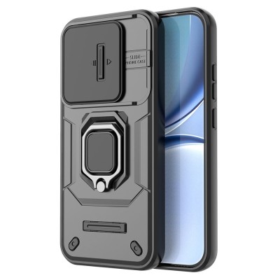 "Mozhi" Kickstand Tugevdatud turvalisus ümbris - must (Poco X8 Pro / Redmi Turbo 5)