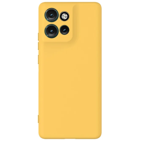 "Shell" kõva silikoon (TPU) ümbris – kollane (Motorola Edge 60 Neo / Edge 50 Neo / Moto S50 / ThinkPhone 25)