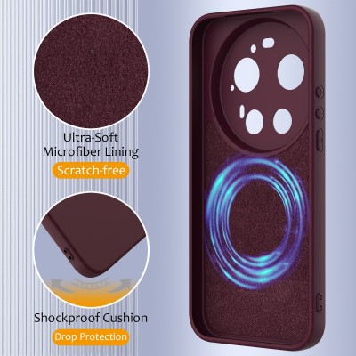 "Shell" MagSafe Kõva silikoon (TPU) ümbris - burgundia (Xiaomi 17 Ultra)