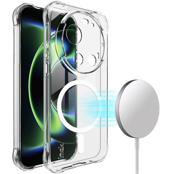 "IMAK" Candy MagSafe kõva silikoon (TPU) ümbris – läbipaistev (Xiaomi 17 Ultra)