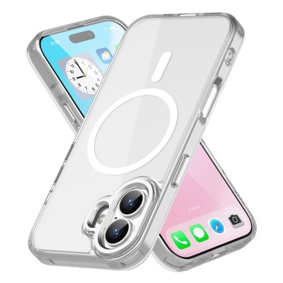 "Tubi" MagSafe kõva silikoonist (TPU) ümbris - läbipaistev (iPhone 17)