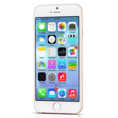Hoco Thin Apple iPhone 6 (6s) baltas skaidrus plastikinis plonas dėklas / Priedai.lt