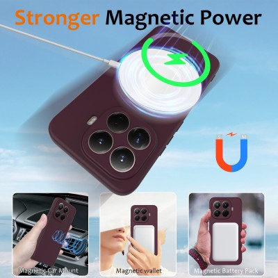 "Shell" MagSafe Kõva silikoon (TPU) ümbris - burgundia (Xiaomi 15T Pro)
