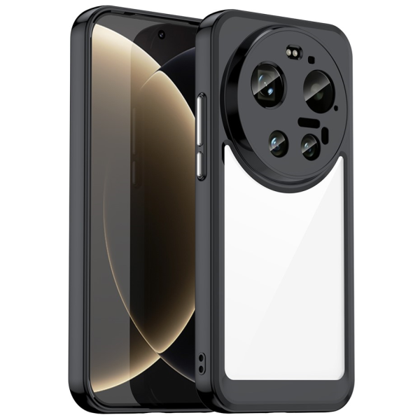 "Mofan" läbipaistev kõva silikoon (TPU) ümbris – must (Xiaomi 17 Ultra)
