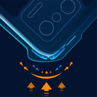 "XUNDD" Kõva silikoon (TPU) akrilinis kaaned - läbipaistev / must (11T / 11T Pro)