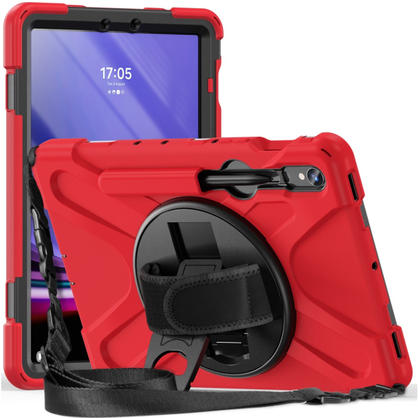 Tugevdatud turvalisus kaaned - punane (Galaxy Tab S7 11" / S8 11" / S9 11" / S9 FE 5G / S10 Lite)-st-st