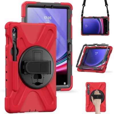 Tugevdatud turvalisus kaaned - punane (Galaxy Tab S7 11" / S8 11" / S9 11" / S9 FE 5G / S10 Lite)-st-st