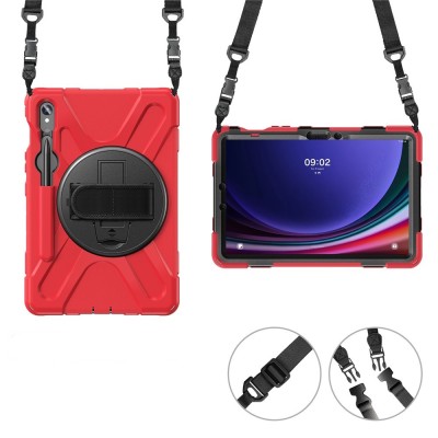 Tugevdatud turvalisus kaaned - punane (Galaxy Tab S7 11" / S8 11" / S9 11" / S9 FE 5G / S10 Lite)-st-st