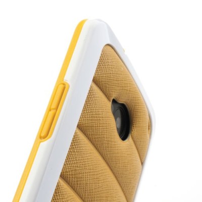 „Infisens“ Hybrid Bumper HTC One M7 geltonas dėklas (Dėkliukas) / Priedai.lt