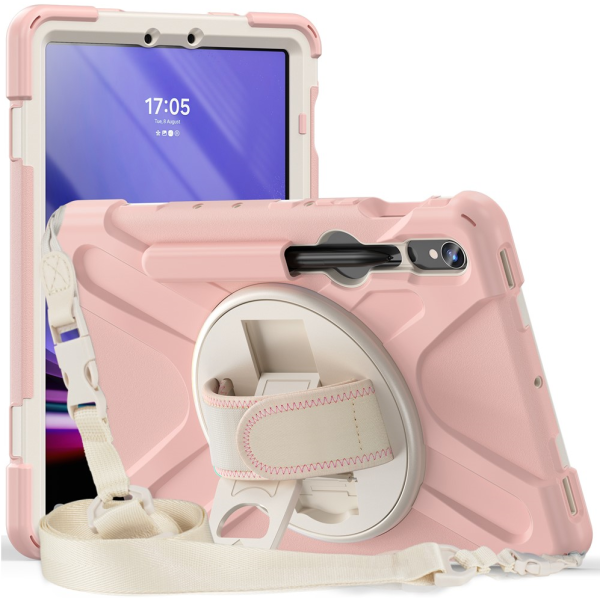 Tugevdatud turvalisus kaaned - Kergelt roosa (Galaxy Tab S7 11" / S8 11" / S9 11" / S9 FE 5G / S10 Lite)-st-st