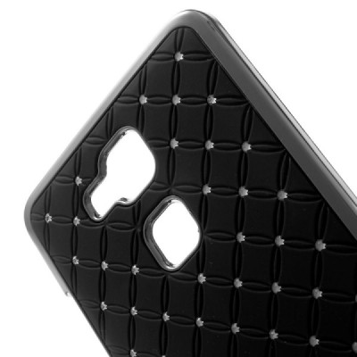 Huawei Ascend Mate 7 elegantiškas juodas dėklas su blizgučiais / Priedai.lt