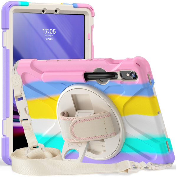 Tugevdatud turvalisus kaaned - värviline / roosa (Galaxy Tab S7 11" / S8 11" / S9 11" / S9 FE 5G / S10 Lite)-st-st