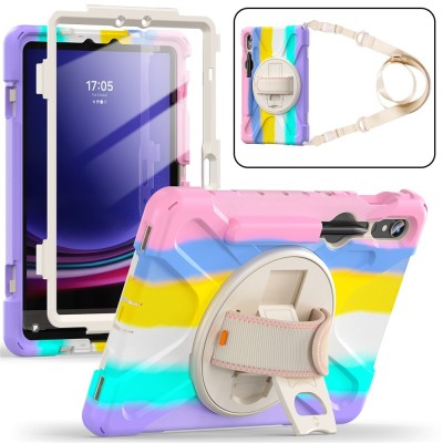 Tugevdatud turvalisus kaaned - värviline / roosa (Galaxy Tab S7 11" / S8 11" / S9 11" / S9 FE 5G / S10 Lite)-st-st