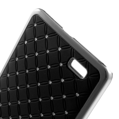 Huawei Ascend Mate 7 elegantiškas juodas dėklas su blizgučiais / Priedai.lt