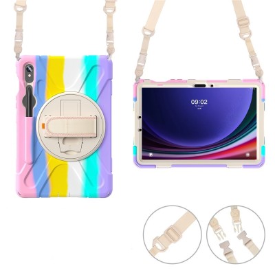 Tugevdatud turvalisus kaaned - värviline / roosa (Galaxy Tab S7 11" / S8 11" / S9 11" / S9 FE 5G / S10 Lite)-st-st