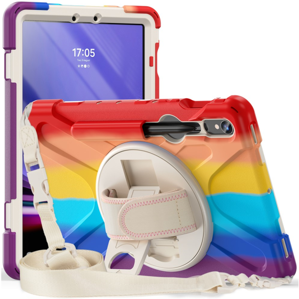 Tugevdatud turvalisus kaaned - värviline / punane (Galaxy Tab S7 11" / S8 11" / S9 11" / S9 FE 5G / S10 Lite)-st-st-st