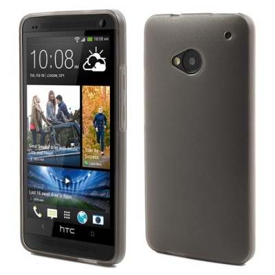 Perregimas tamsintas HTC One M7 pilkas dėklas (Dėkliukas) / Priedai.lt