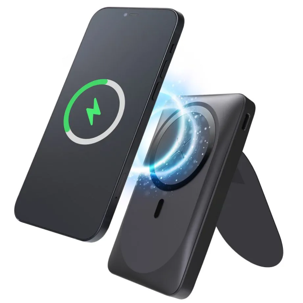 „Forcell“ Magnetic Mini Air MagStand väline aku - must (10000 mAh, 20W)