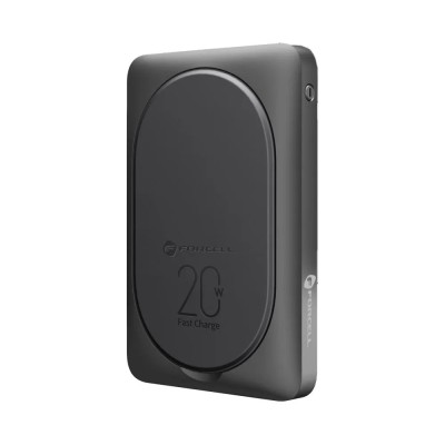 „Forcell“ Magnetic Mini Air MagStand väline aku - must (10000 mAh, 20W)