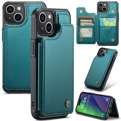 „CaseMe“ Wallet kaaned - roheline (iPhone 15)