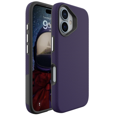 „TUKU“ Shockproof kõva silikoonümbris - lilla (iPhone 16)