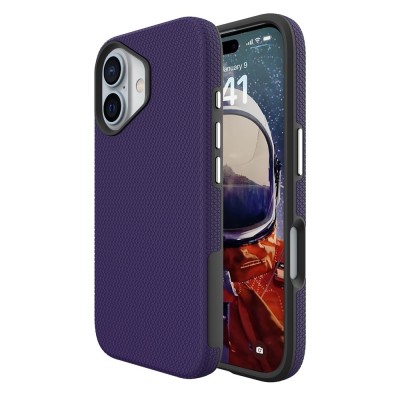 „TUKU“ Shockproof kõva silikoonümbris - lilla (iPhone 16)