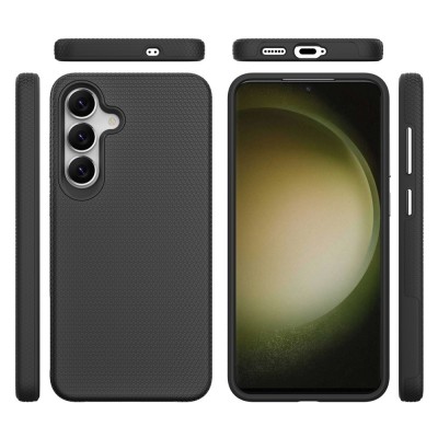 „TUKU“ Shockproof kõva silikoonümbris - must (Galaxy S25 FE)